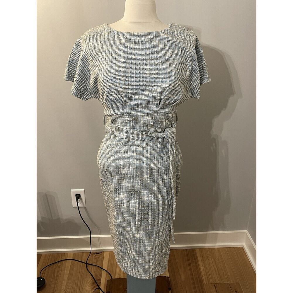 Jasambac Women’s Small Belted Dress Blue NWT Office Vixen